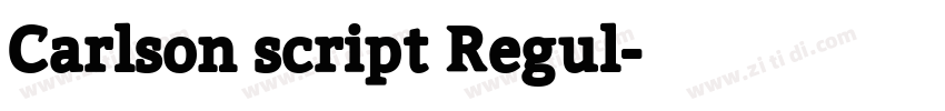 Carlson script Regul字体转换